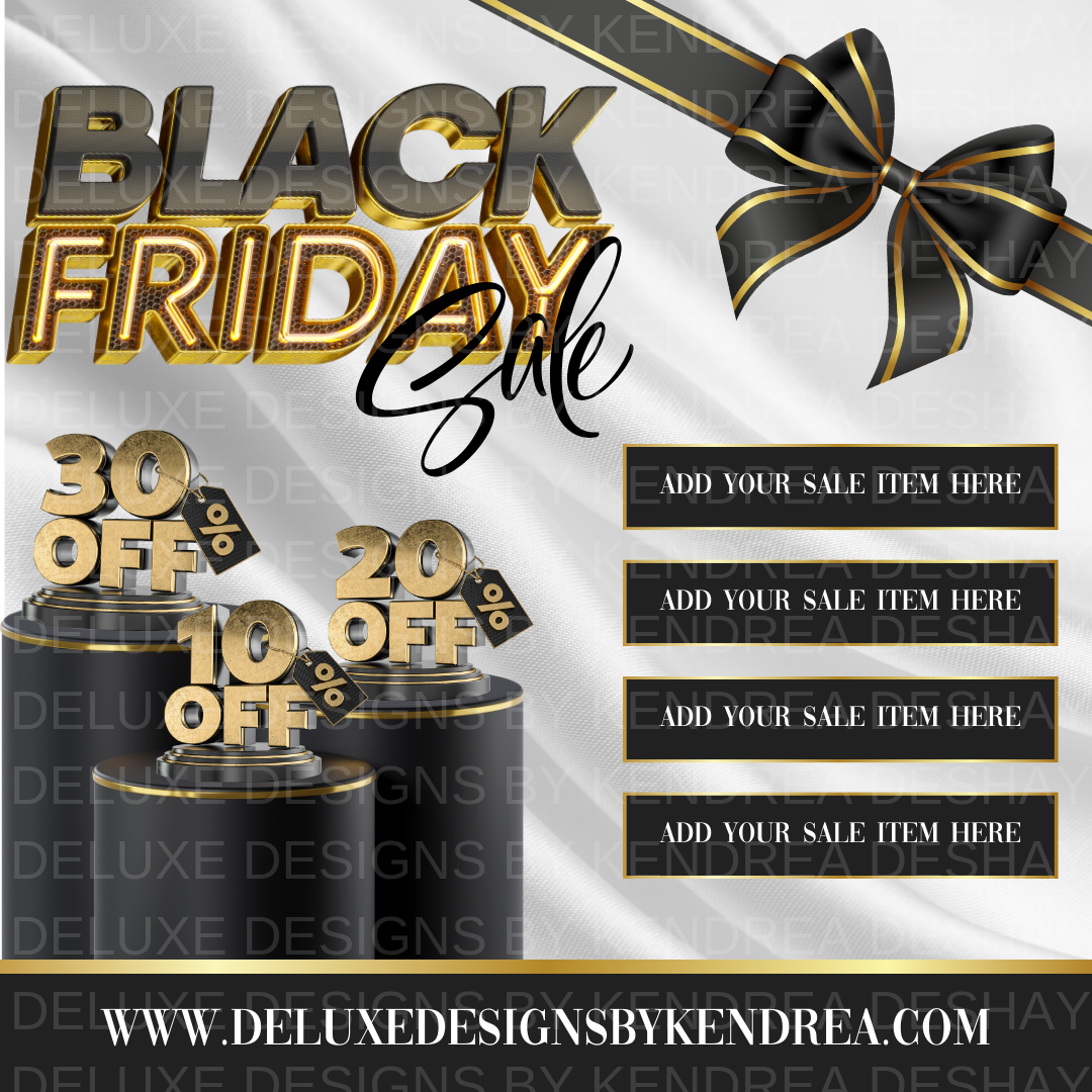 Black Friday & Cyber Monday Editable Ad Bundle for Crafters | Social Media Templates & Stock Images | Holiday Marketing Kit