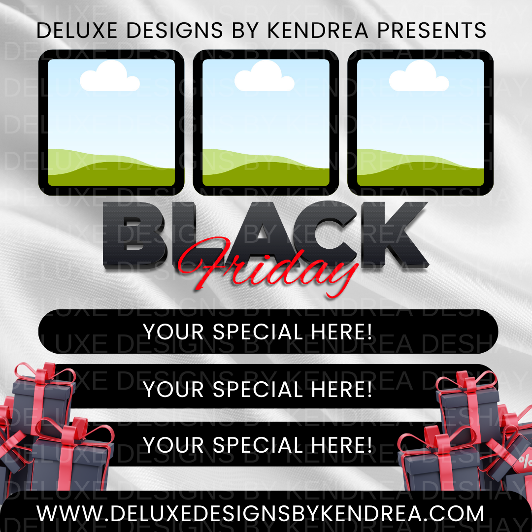 Black Friday & Cyber Monday Editable Ad Bundle for Crafters | Social Media Templates & Stock Images | Holiday Marketing Kit