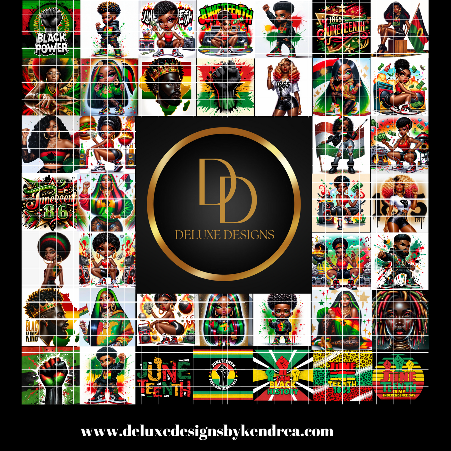 Juneteenth Digital Bundle - 40 Unique Animated Designs for Sublimation Printing | Instant Download for T-Shirts, Mugs, Tumblers & More