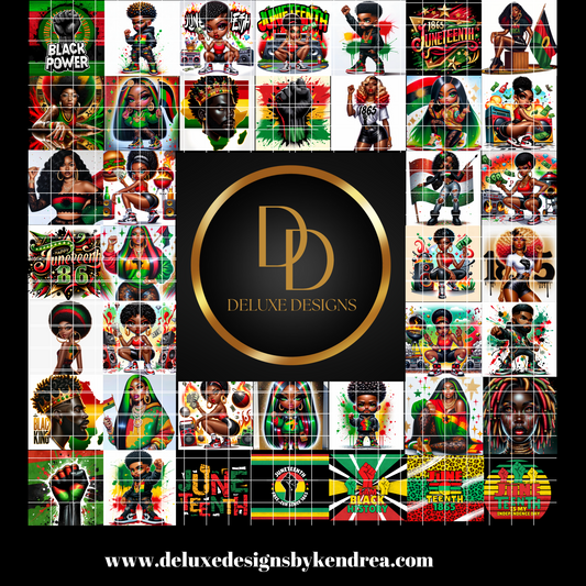 Juneteenth Digital Bundle - 40 Unique Animated Designs for Sublimation Printing | Instant Download for T-Shirts, Mugs, Tumblers & More