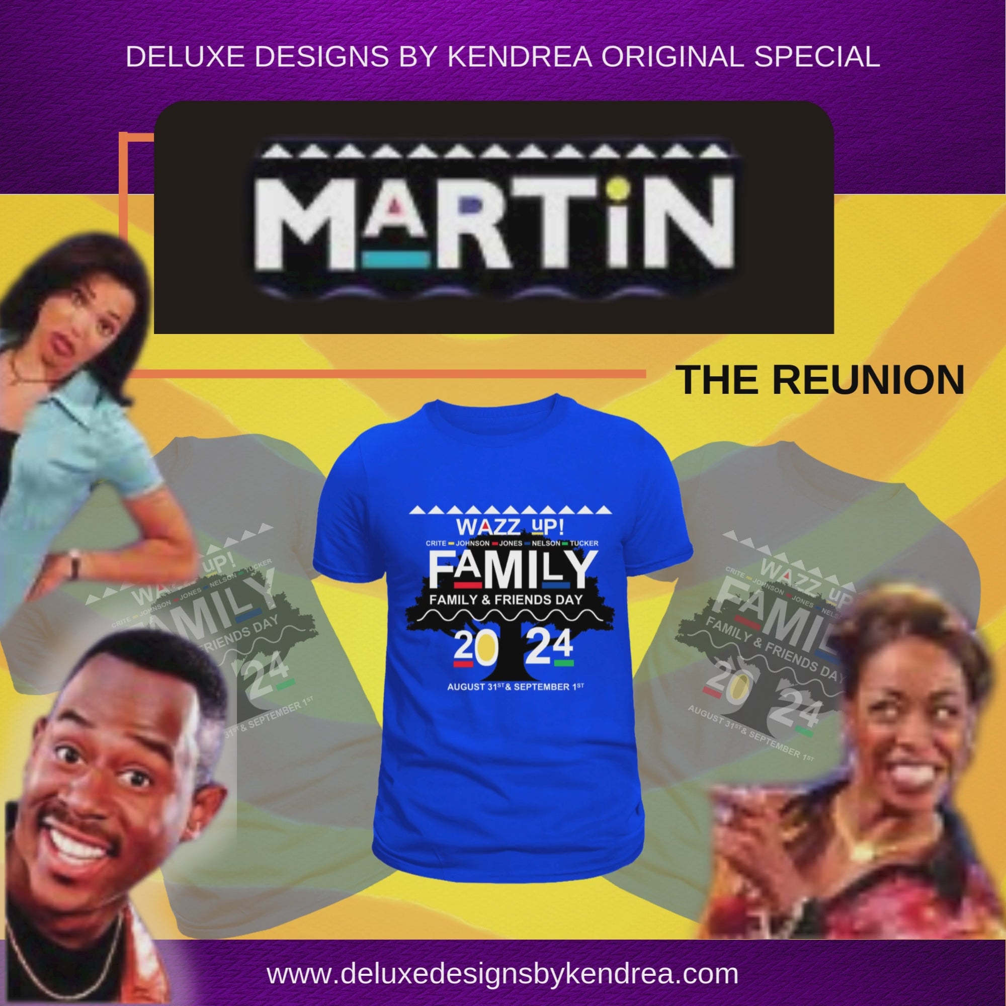 Martin Sitcom Themed Family Reunion T Shirt Design Editable Canva Te Deluxe Designs by Kendrea DeShay